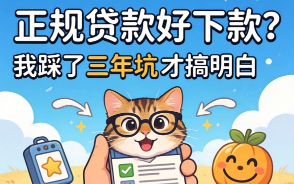 哪个软件正规贷款好下款?我踩了三年坑才搞明白