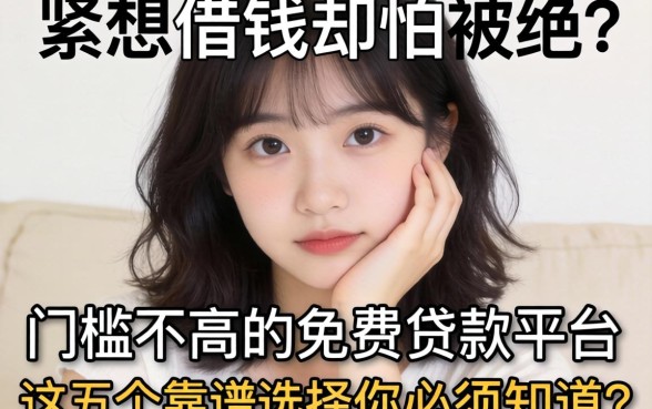 手头紧想借钱却怕被拒?门槛不高的免费贷款平台真的存在吗?这五个靠谱选择你必须知道