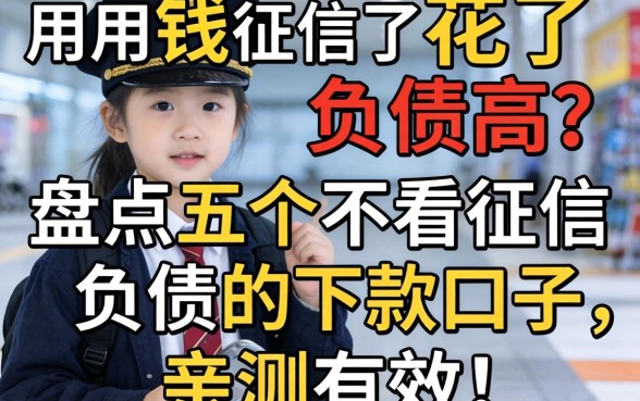 急用钱征信花了负债高?盘点五个不看征信负债的下款口子,亲测有效!