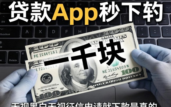 我借一千块的贷款app秒下的,无视黑白无视征信申请就下款是真的吗