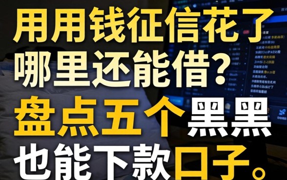 急用钱征信花了哪里还能借？盘点五个黑户也能下款的口子_1