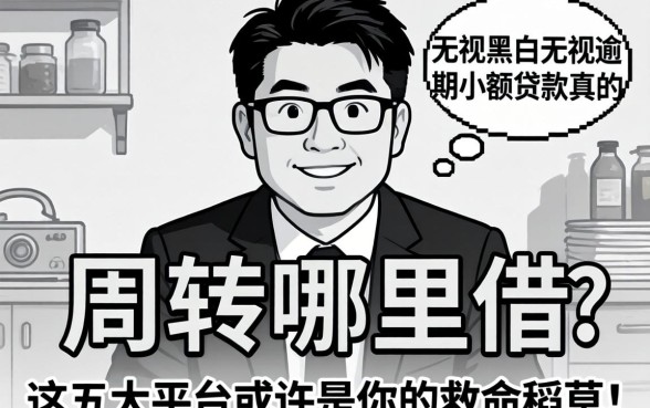 急需周转哪里借？无视黑白无视逾期小额贷款真的存在吗？这五大平台或许是你的救命稻草！