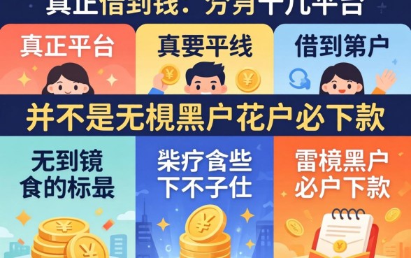 我试了十几个平台，发现真正能借到钱的并不是那些无视黑户花户必下款的口子