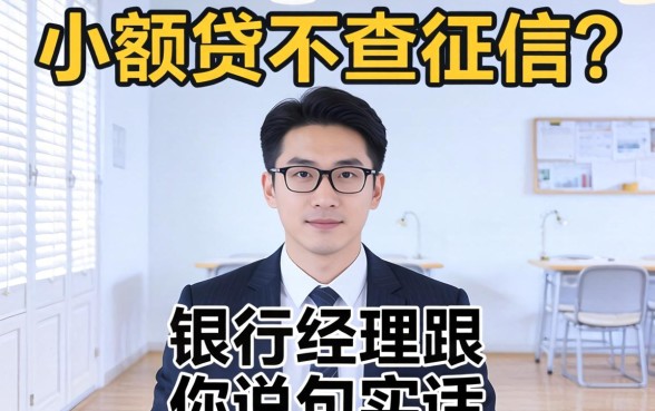 2026小额贷不查征信？银行经理跟你说句实话