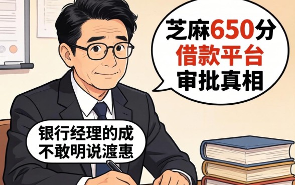 芝麻650分的借款平台:银行经理不敢明说的审批真相