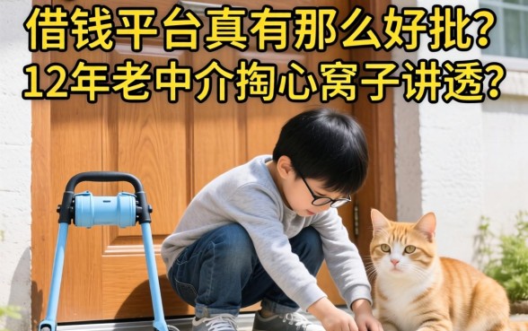 门槛比较低的借钱平台真有那么好批？12年老中介掏心窝子讲透