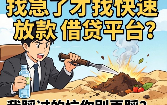 被逼急了才找快速放款的借贷平台？我踩过的坑你别再踩