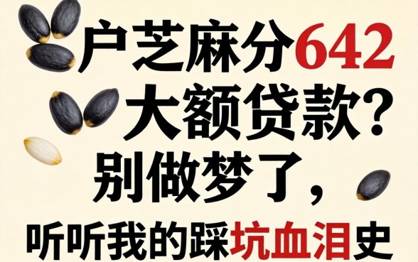 黑户芝麻分642大额贷款?别做梦了,听听我的踩坑血泪史