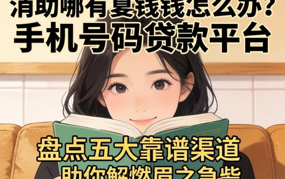 急需用钱怎么办?手机号码贷款平台有哪些?盘点五大靠谱渠道助你解燃眉之急