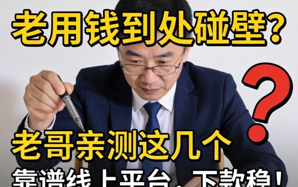 急用钱到处碰壁？老哥亲测这几个靠谱线上平台，下款稳！