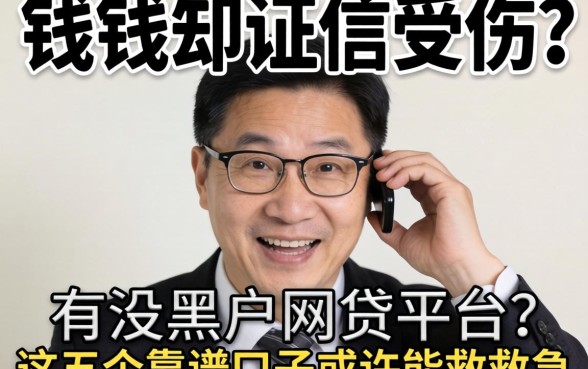急需用钱却征信受损？有没黑户网贷平台？这五个靠谱口子或许能救急