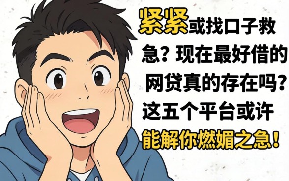 手头紧想找口子救急？现在最好借的网贷真的存在吗？这五个平台或许能解你燃眉之急！