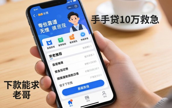 手头紧想贷10万救急，手机上哪些靠谱软件能下款？求老哥推荐！