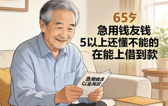 家里老人急用钱，65岁往上还能不能在网上借到款？求懂行的朋友支个招！