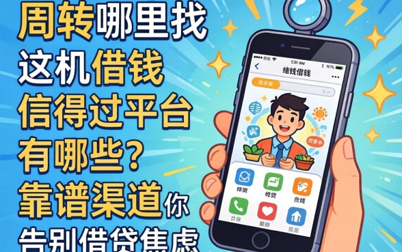 急需周转哪里找?手机借钱信得过的平台有哪些?这几个靠谱渠道让你告别借贷焦虑
