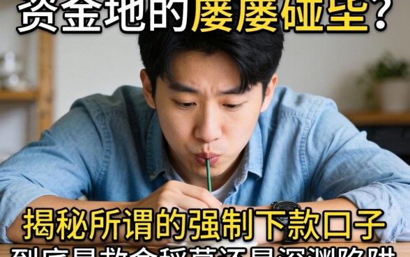 急需资金却屡屡碰壁？揭秘所谓的强制下款口子到底是救命稻草还是深渊陷阱？