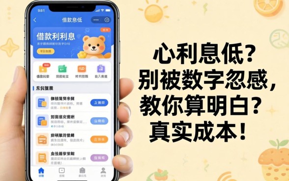 手机借款软件利息低的?别被数字忽悠,教你算明白真实成本