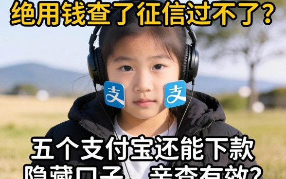 急用钱查了征信过不了？分享五个支付宝还能下款的隐藏口子，亲测有效！