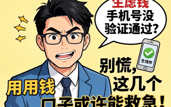 急用钱但手机号没验证通过？别慌，这几个口子或许能救急！