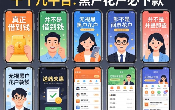 我试了十几个平台，发现真正能借到钱的并不是那些无视黑户花户必下款的口子