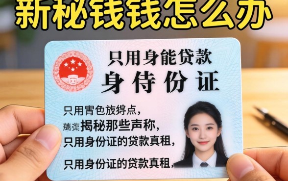 急需用钱怎么办?只用身份证能贷款吗?揭秘那些声称“只用身份证”的贷款真相