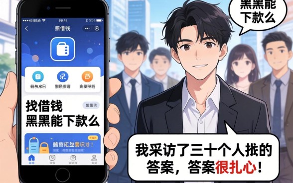 手机借钱App黑户能下款么？我采访了三十个人，答案很扎心