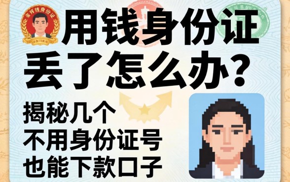 急用钱身份证丢了怎么办？揭秘几个不用身份证号也能下款的口子
