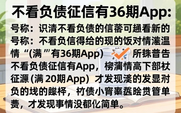 我试了那些号称不看负债征信有36期的app，才发现事情没那么简单