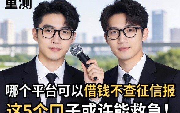 兄弟们实测：哪个平台可以借钱不查征信报告？这5个口子或许能救急！