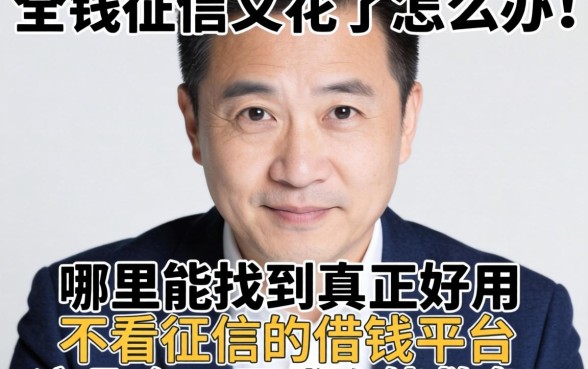 急需用钱征信又花了怎么办?哪里能找到真正好用不看征信的借钱平台?这几个口子或许能救急!