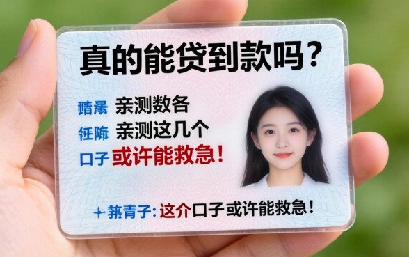 手里只有一张身份证,真的能贷到款吗?亲测这几个口子或许能救急!
