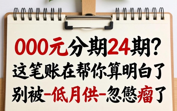 2000元分期24期？这笔账我帮你算明白了，别被-低月供-忽悠瘸了