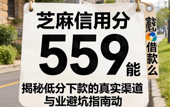 芝麻信用分559能借款么？揭秘低分下款的真实渠道与避坑指南