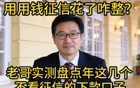 急用钱征信花了咋整？老哥实测盘点2026年这几个不看征信的下款口子