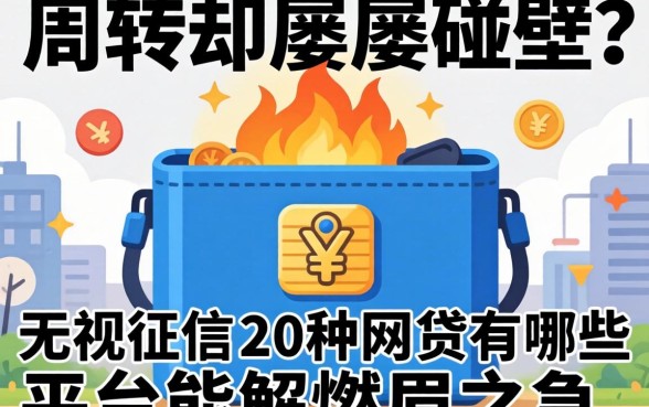 急需周转却屡屡碰壁？无视征信的20种网贷有哪些平台能解燃眉之急？