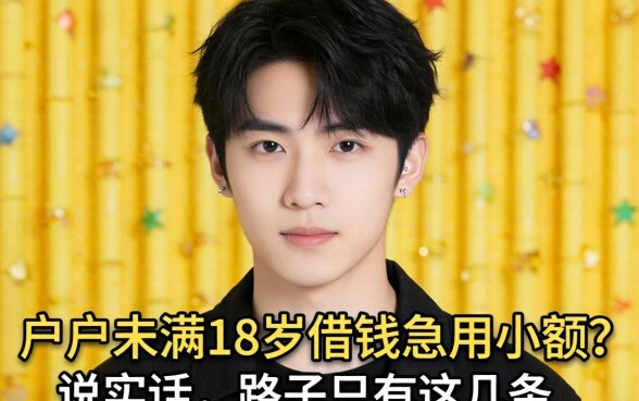 黑户未满18岁借钱急用小额？说实话，路子只有这几条