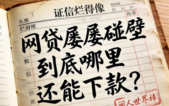 征信烂得像本烂账本，网贷屡屡碰壁，到底哪里还能下款？