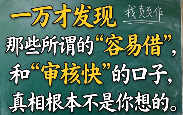 我借了一万才发现,那些所谓的“容易借”和“审核快”的口子,真相根本不是你想的那样