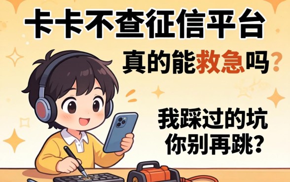 类似万卡不查征信的平台，真的能救急吗？我踩过的坑你别再跳