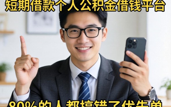 我翻遍了短期借款个人和公积金借钱平台，发现80%的人都搞错了优先级