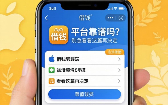 苹果手机借钱的平台靠谱吗？别急，看完这篇再决定