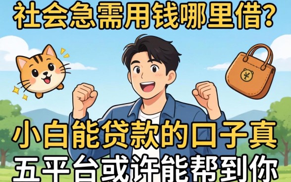 初入社会急需用钱哪里借?小白能贷款的口子真的存在吗?这五个平台或许能帮到你