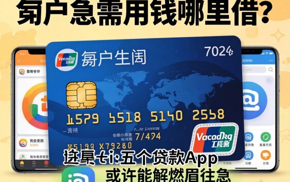 信用卡黑户急需用钱哪里借?这五个手机贷款app或许能解燃眉之急,你真的了解吗?