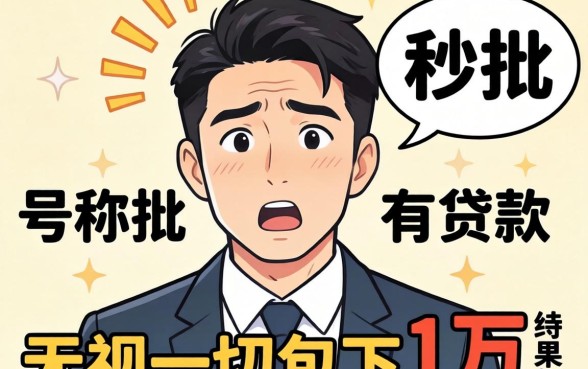我试了那些号称秒批和无视一切包下1万的贷款，结果有点意外
