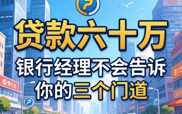 怎么贷款六十万？银行经理不会告诉你的三个门道