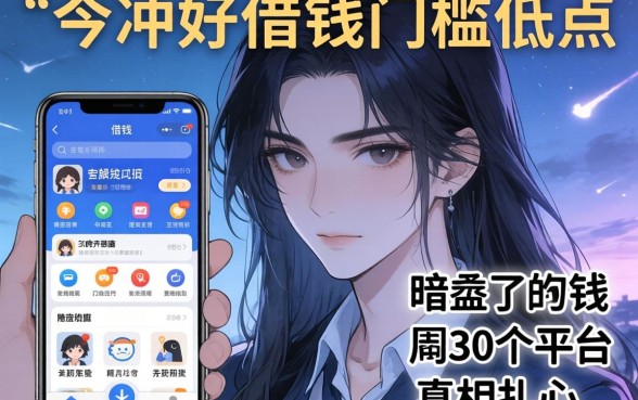 哪个app好借钱门槛低点？我暗访了30个平台，真相扎心了