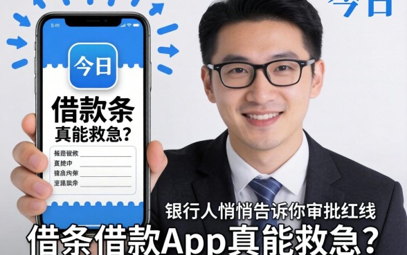 今日借条借款app真能救急？银行人悄悄告诉你审批红线
