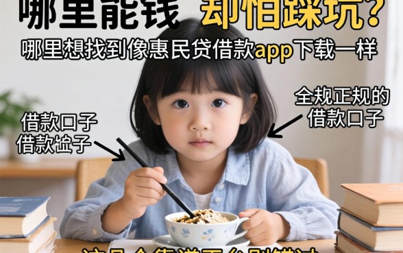 急需用钱却怕踩坑？哪里能找到像惠民贷借款app下载一样正规的借款口子？这几个靠谱平台别错过