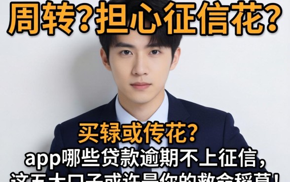 急需周转却担心征信花？app哪些贷款逾期不上征信，这五大口子或许是你的救命稻草！