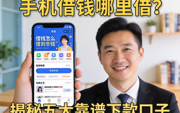 急需用钱哪里借？手机借钱怎么借到钱的平台有哪些？揭秘五大靠谱下款口子